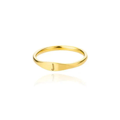 Elegant personalized initial ring