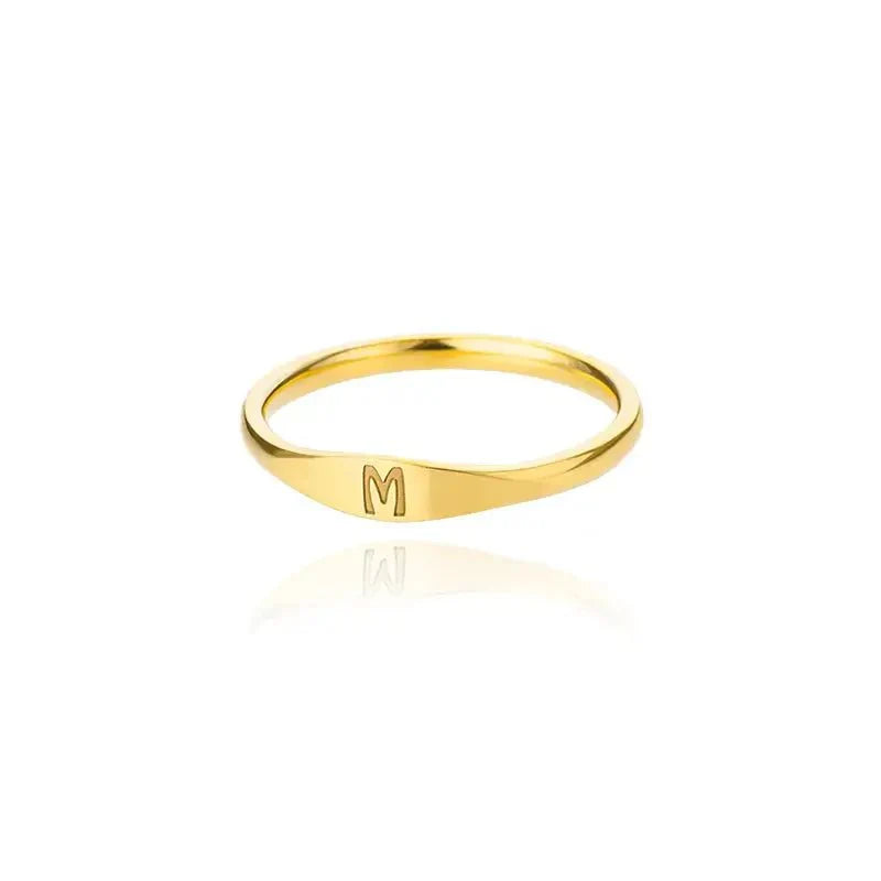 Elegant personalized initial ring