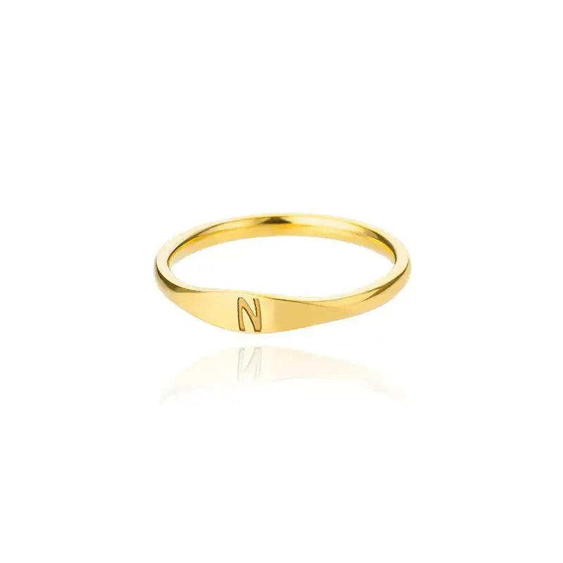 Elegant personalized initial ring