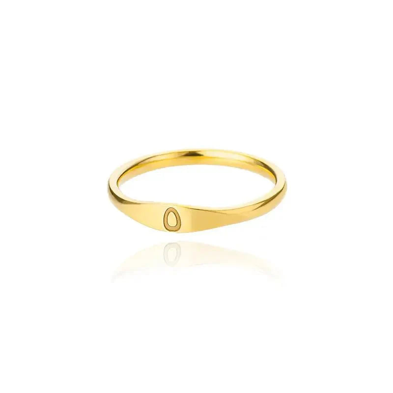 Elegant personalized initial ring