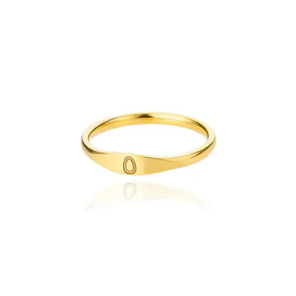 Elegant personalized initial ring