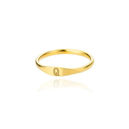 Elegant personalized initial ring