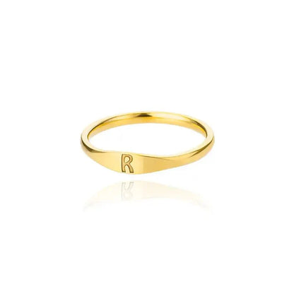 Elegant personalized initial ring