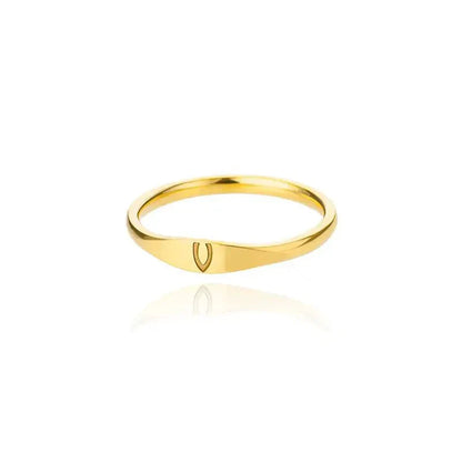Elegant personalized initial ring