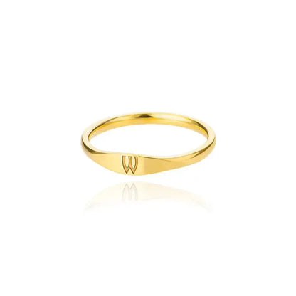 Elegant personalized initial ring
