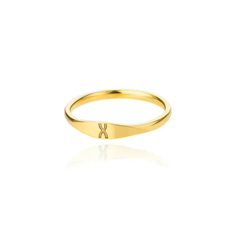 Elegant personalized initial ring