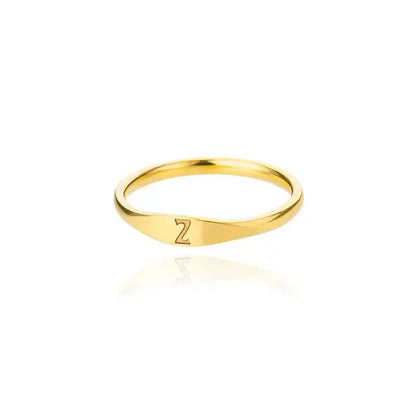 Elegant personalized initial ring