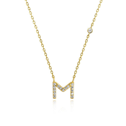 Pendant necklace in letters inspired by the charming stone