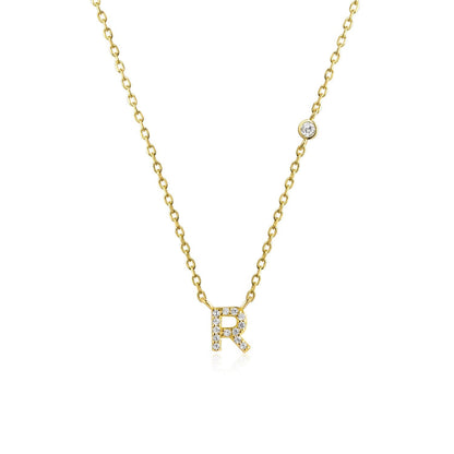 Pendant necklace in letters inspired by the charming stone