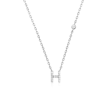 Pendant necklace in letters inspired by the charming stone