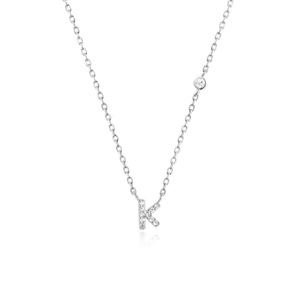 Pendant necklace in letters inspired by the charming stone