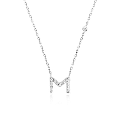 Pendant necklace in letters inspired by the charming stone