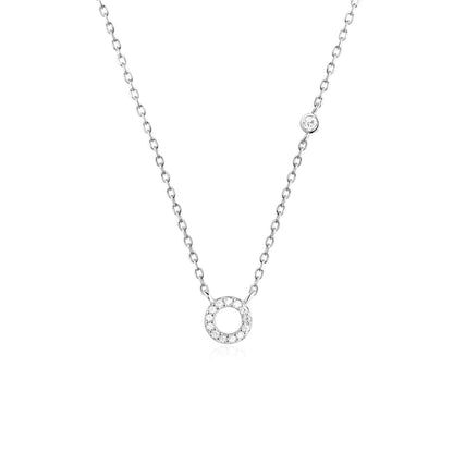 Pendant necklace in letters inspired by the charming stone