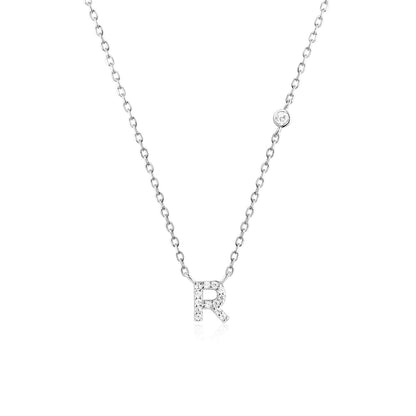 Pendant necklace in letters inspired by the charming stone