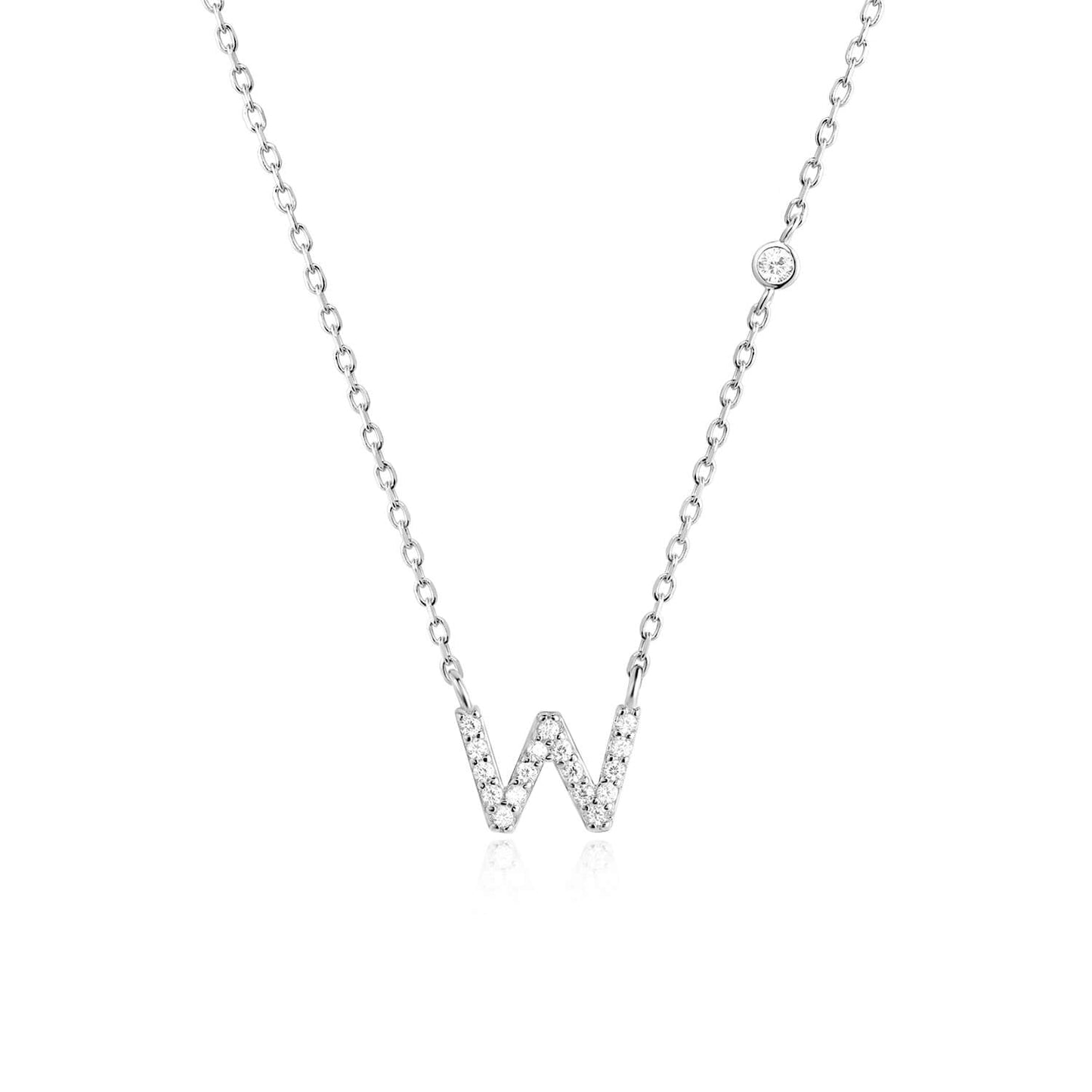 Pendant necklace in letters inspired by the charming stone