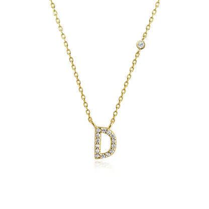 Pendant necklace in letters inspired by the charming stone