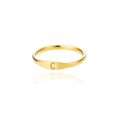 Elegant personalized initial ring