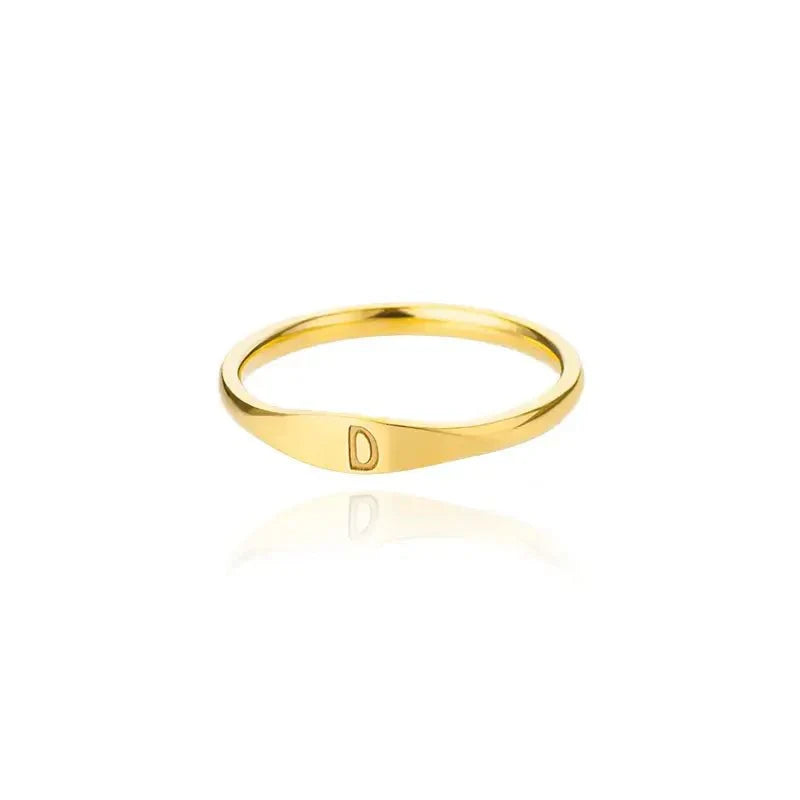 Elegant personalized initial ring
