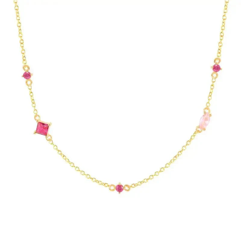 Vibrant Mixed Gemstone Necklace