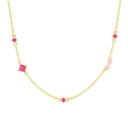 Vibrant Mixed Gemstone Necklace