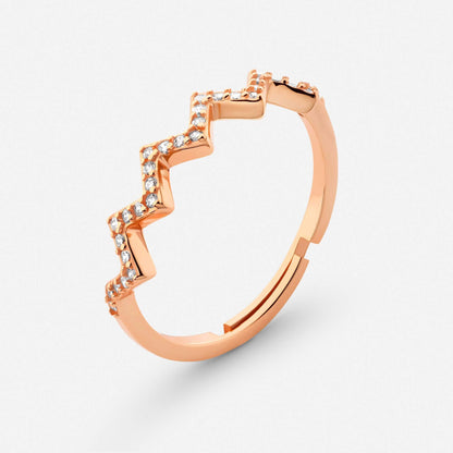 Elegant Ring in Rose Gold Highs & Lows