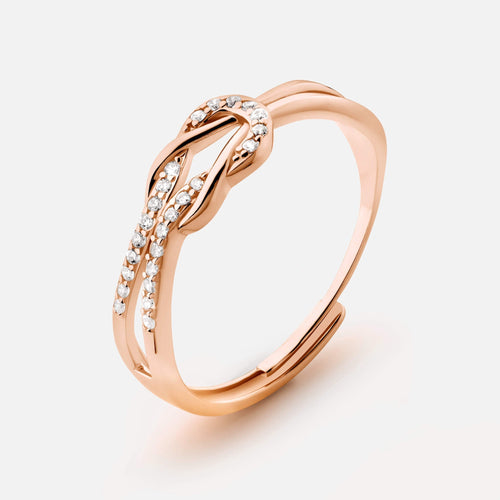 Elegant Knot Ring in Rose Gold