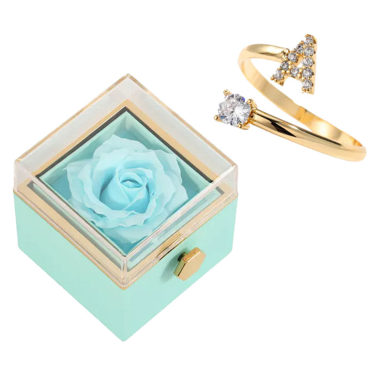 Eternal Rose Box & Initial Ring