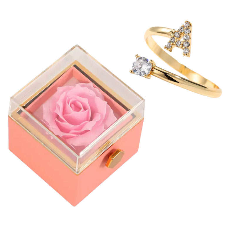 Eternal Rose Box & Initial Ring