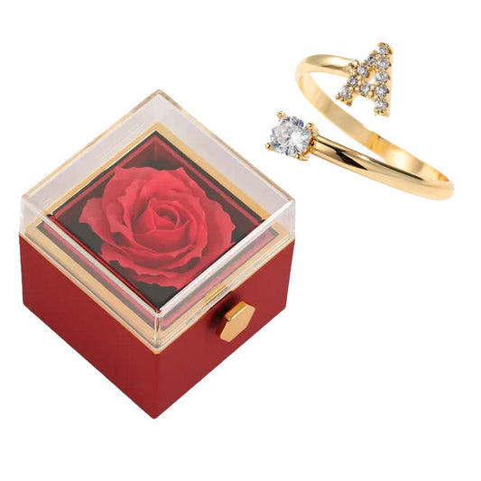 Eternal Rose Box & Initial Ring