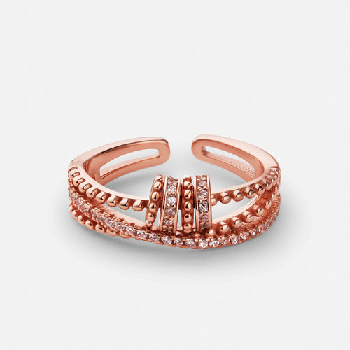 Elegant Knot Rose Gold Eternity Ring